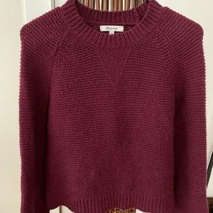 Maroon madewell sweater with flared sleeves